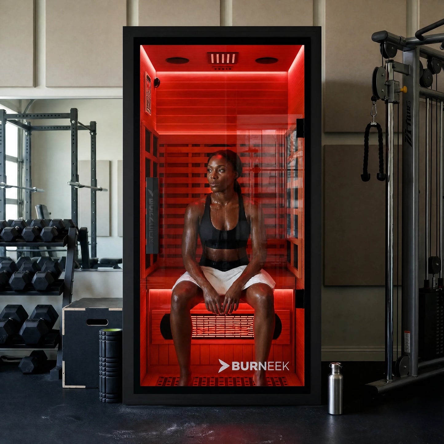 Burneek® Onyxeek: 3-Person Full-Spectrum Quartz Infrared Sauna