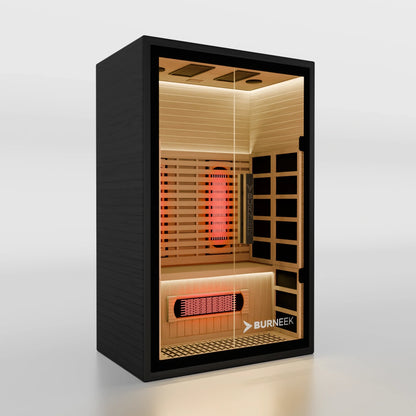 Burneek® Onyxeek: 2-Person Full-Spectrum Quartz Infrared Sauna