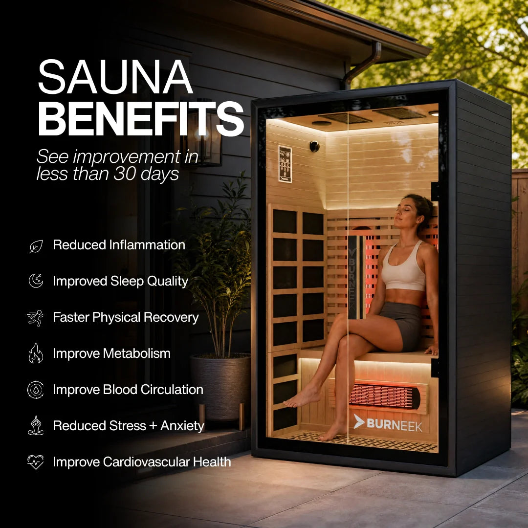 Burneek® Onyxeek: 2-Person Full-Spectrum Quartz Infrared Sauna