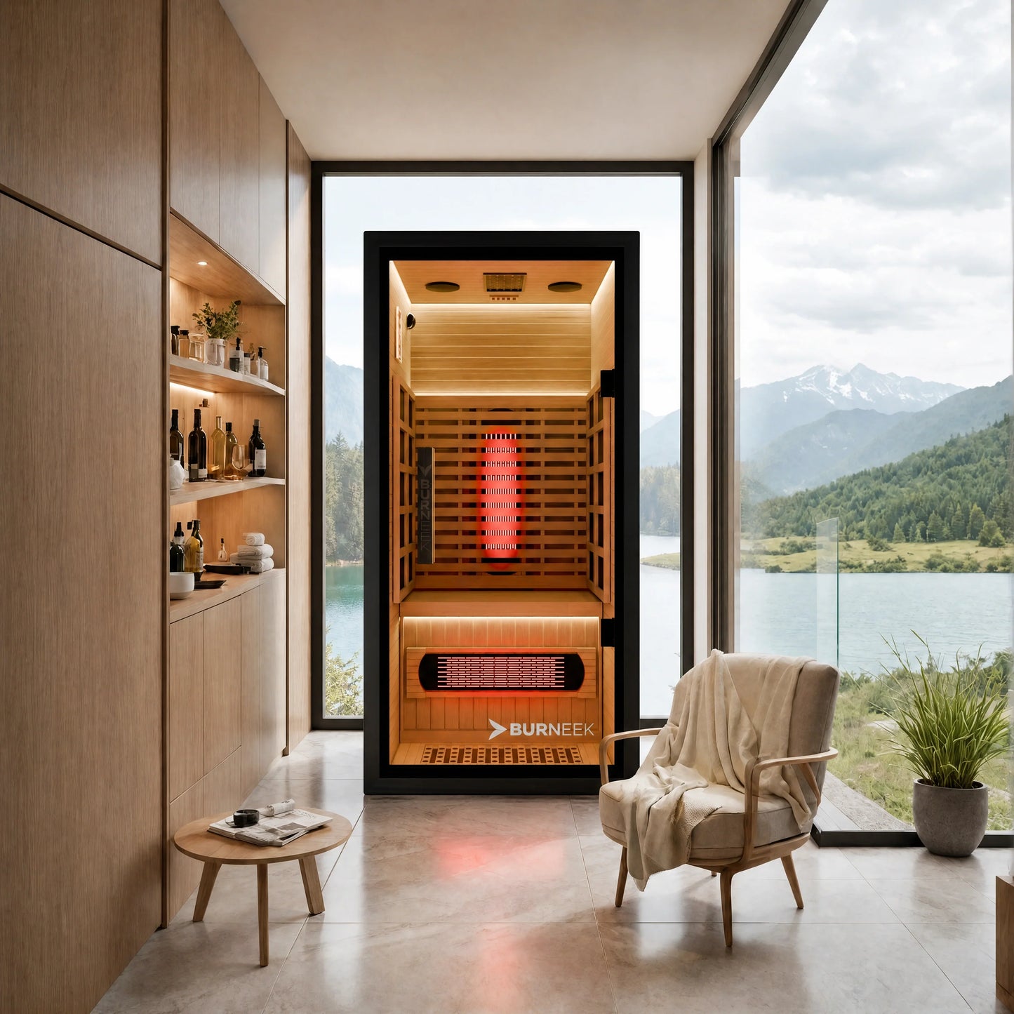 Burneek® Onyxeek: 3-Person Full-Spectrum Quartz Infrared Sauna