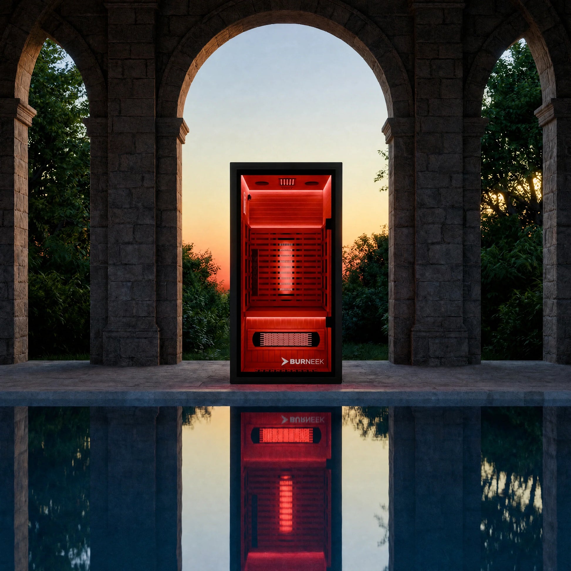 Burneek® Onyxeek: 3-Person Full-Spectrum Quartz Infrared Sauna