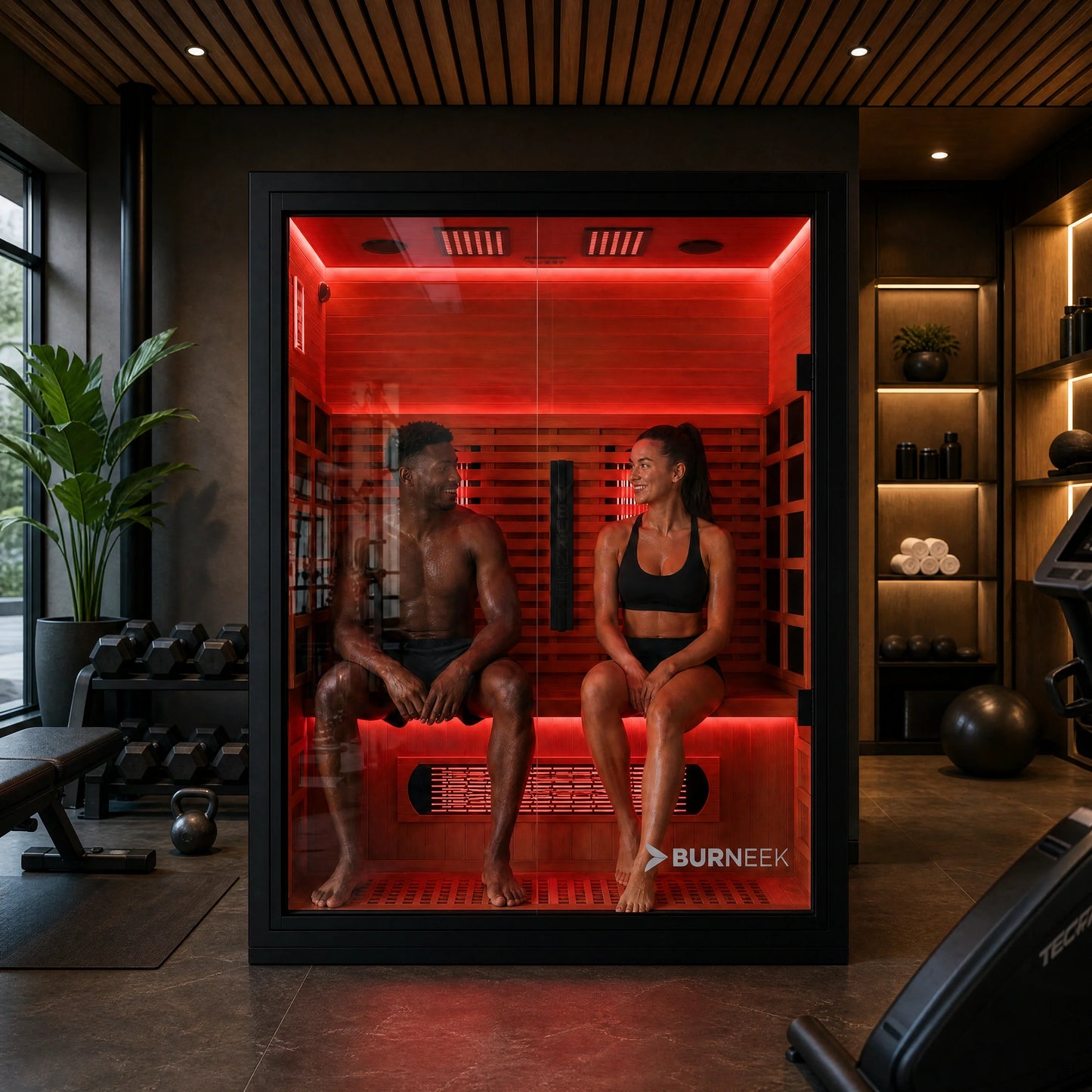 Burneek® Onyxeek: 1-Person Full-Spectrum Quartz Infrared Sauna